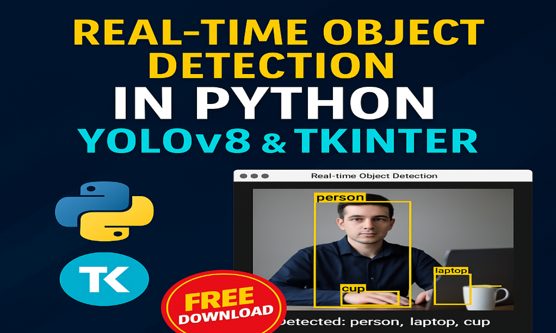 Real-Time Object Detection in Python using YOLOv8 & Tkinter | FREE CODE